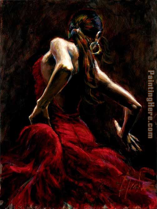 Dancer in Red painting - Fabian Perez Dancer in Red art painting